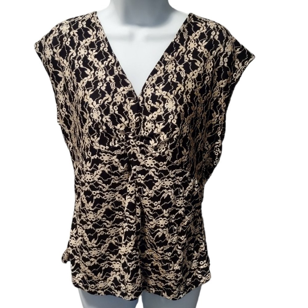 Dress Barn Dressy Stretch Top Size L